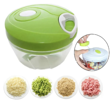 Miniprocessador - Triturador Manual de Alimentos 3 Lâminas